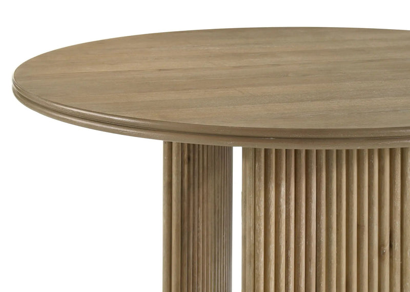 Adina 5-piece Round Dining Table Set Distressed Light Brown by Unique Piece Furniture