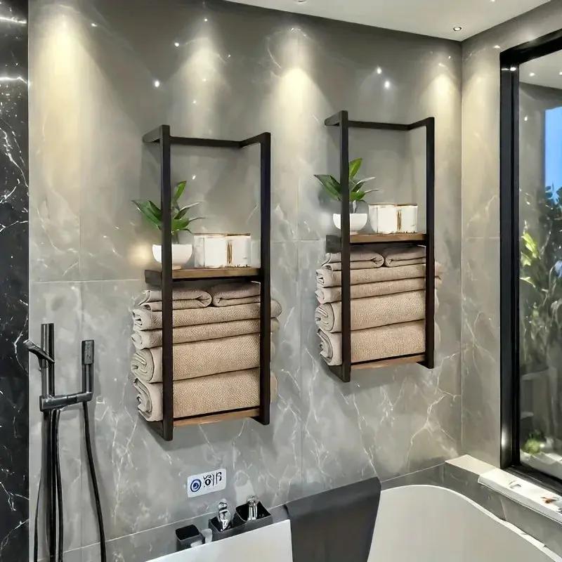 Wall Organizer - Handcrafted Metal Multiple Shelves by House Of Avana