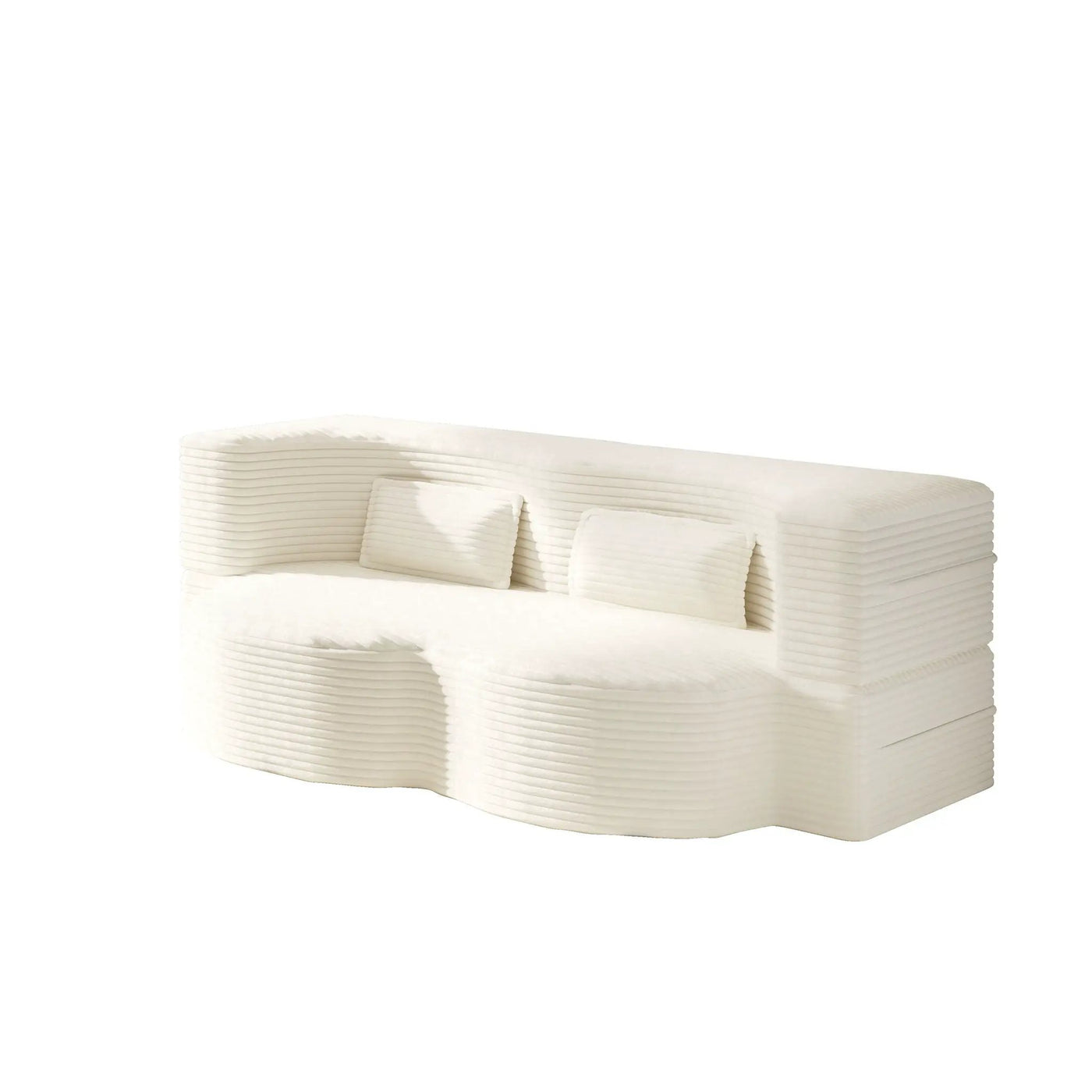 Floor Sofa With 2 Pillows, Convertible Twin Size Mattress For Living Room by HouseOfZazla