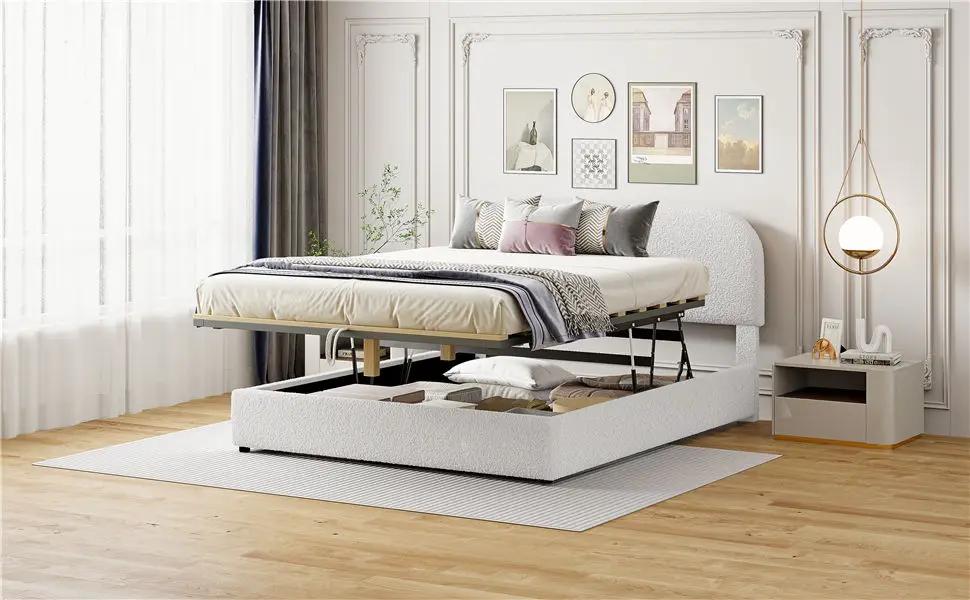 Upholstered Platform Bed With Hydraulic Storage System by HouseOfZazla