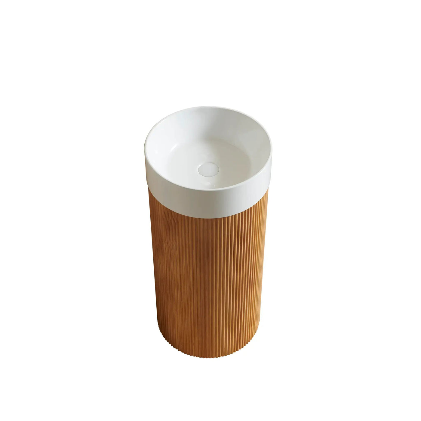 JINBO 16" Freestanding Cylindrical Bathroom Vanity Cabinet by HouseOfZazla