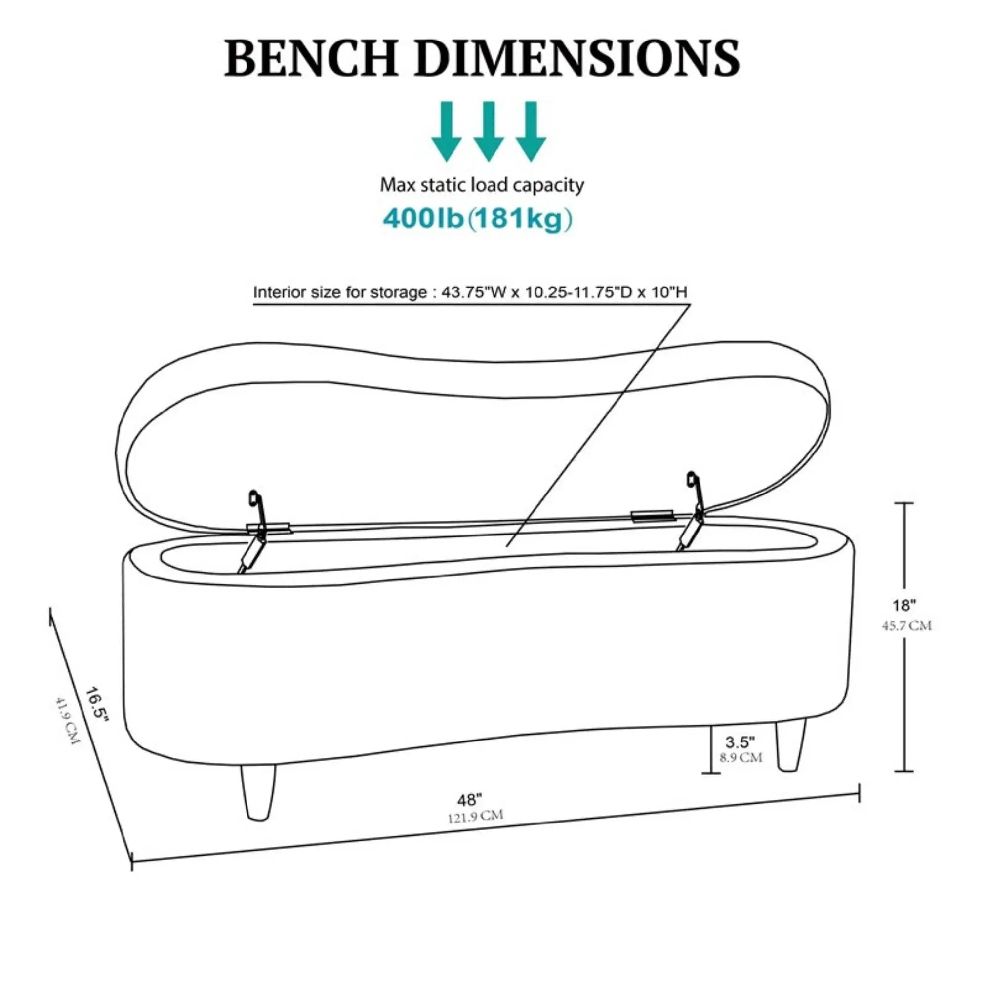 Flip Top Storage Bench by Unique Piece Furniture