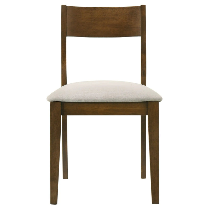 Almonte Dining Chair Upholstered Seat Dark Brown (Set of 2) by Unique Piece Furniture