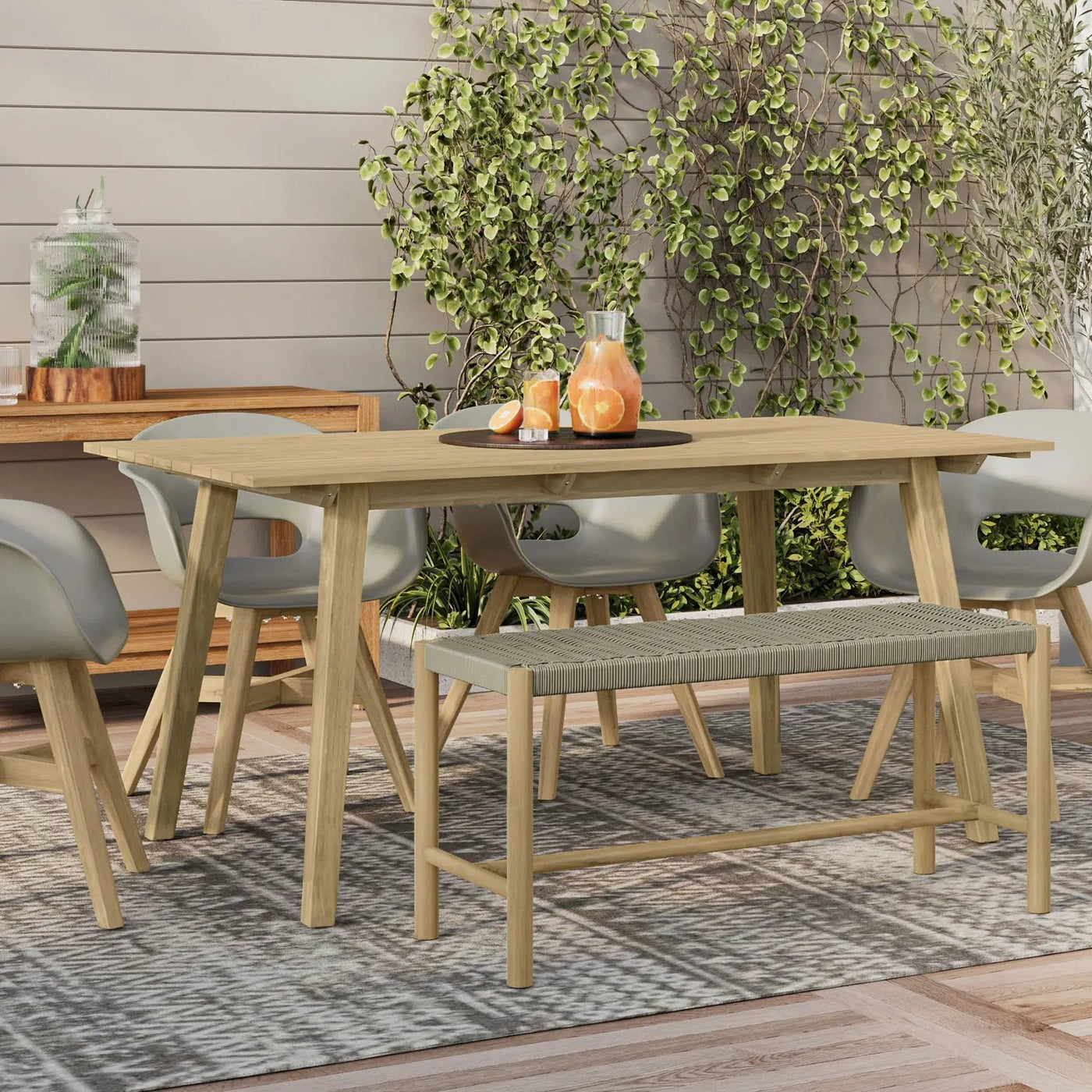 Dahlia - Outdoor Indoor Contemporary Bench by HouseOfZazla