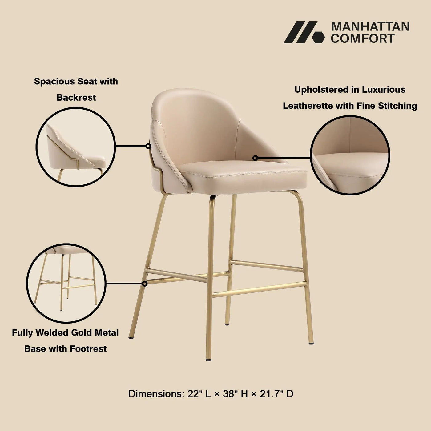 Gracie - Counter Stool by HouseOfZazla