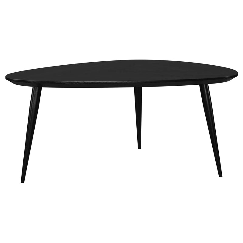 Odessa Triangular Solid Wood Coffee Table Black by Unique Piece Furniture