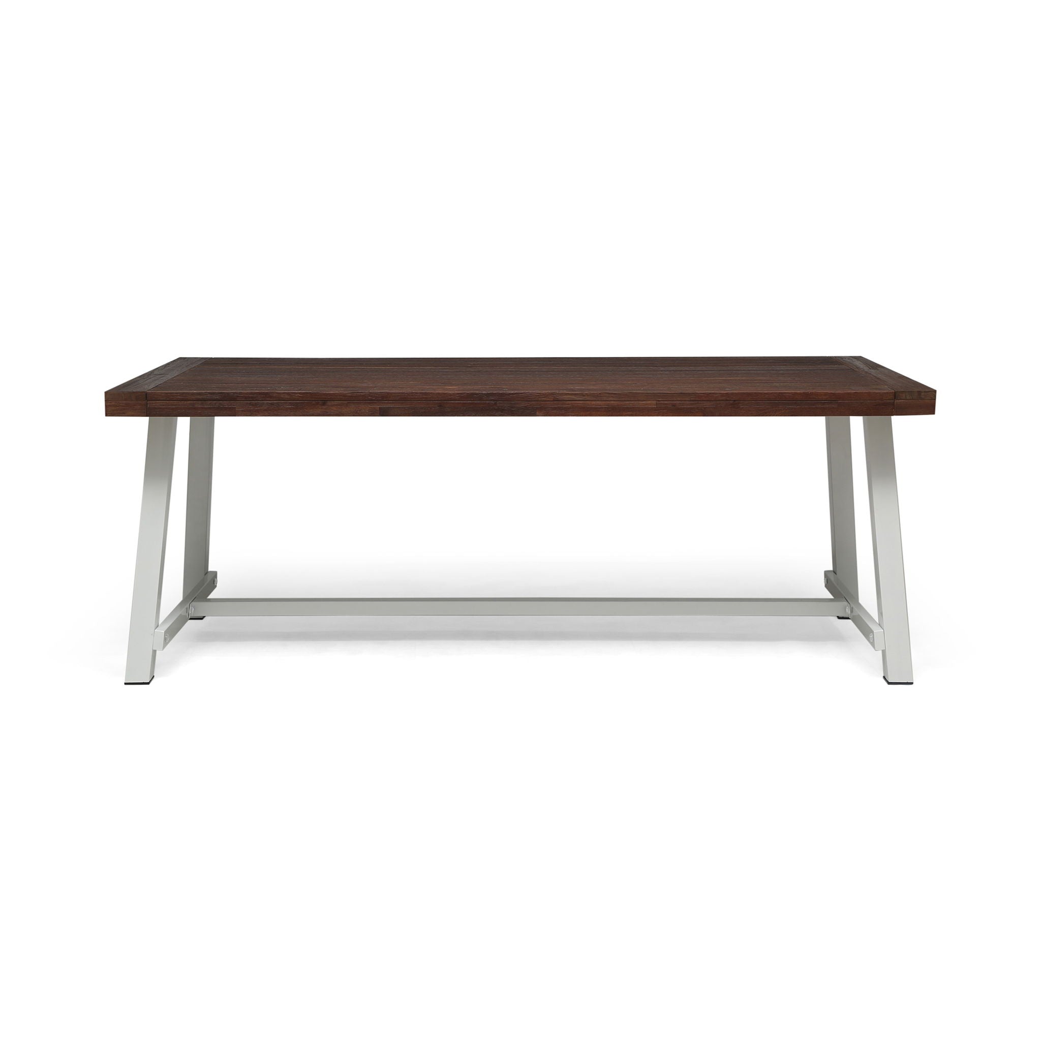 Equilibrium Outdoor Dining Table with Wooden Frame and Slat Top by HouseOfZazla