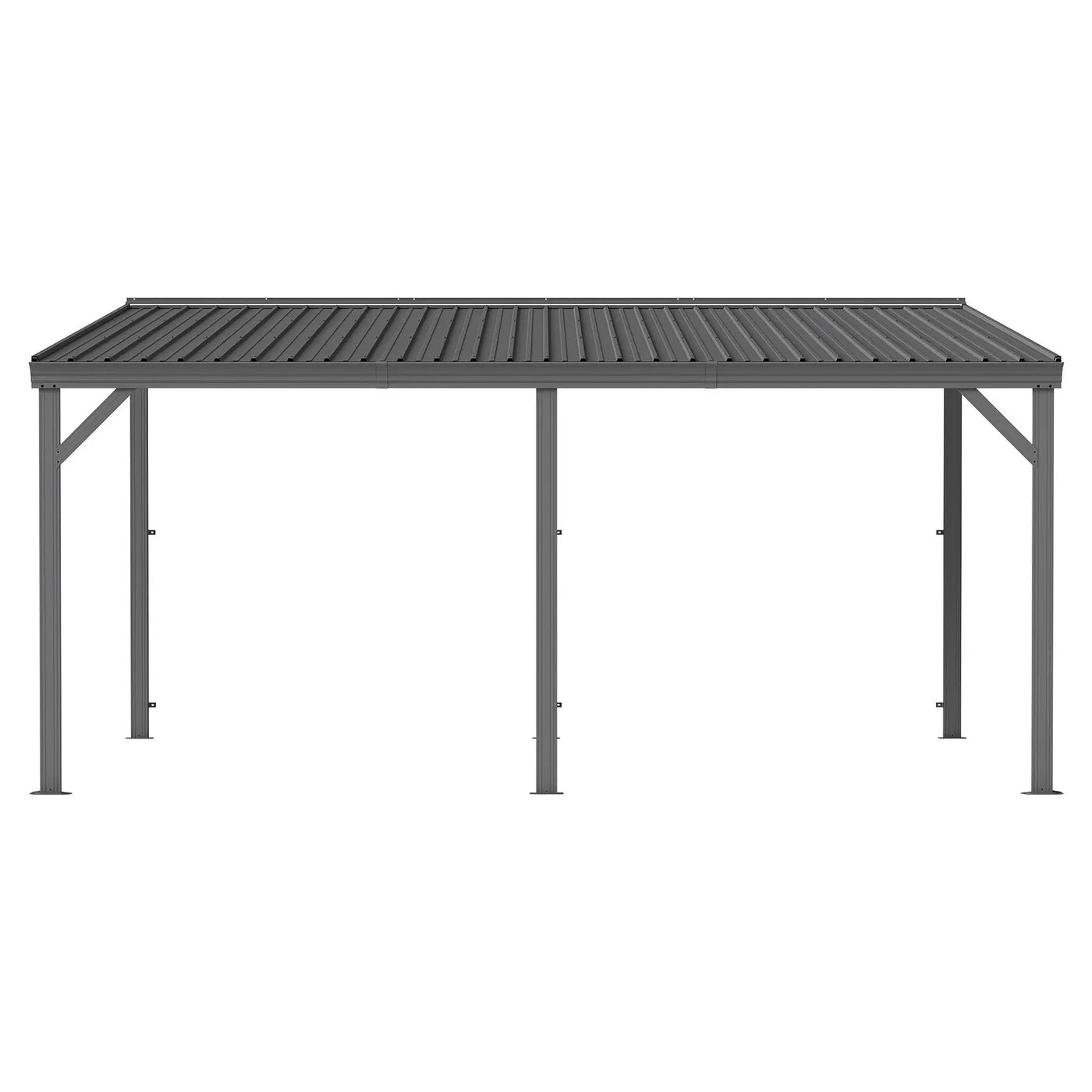 12'x16' Hardtop Lean-To Gazebo with Gutters by HouseOfZazla
