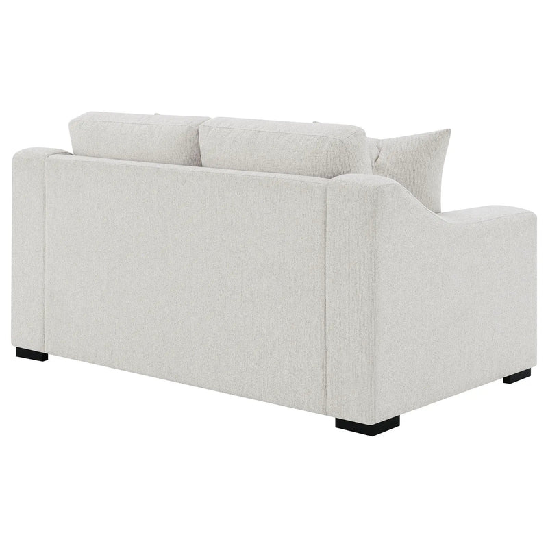 Ashlyn Fabric Upholstered Track Arm Loveseat Sand by Unique Piece Furniture