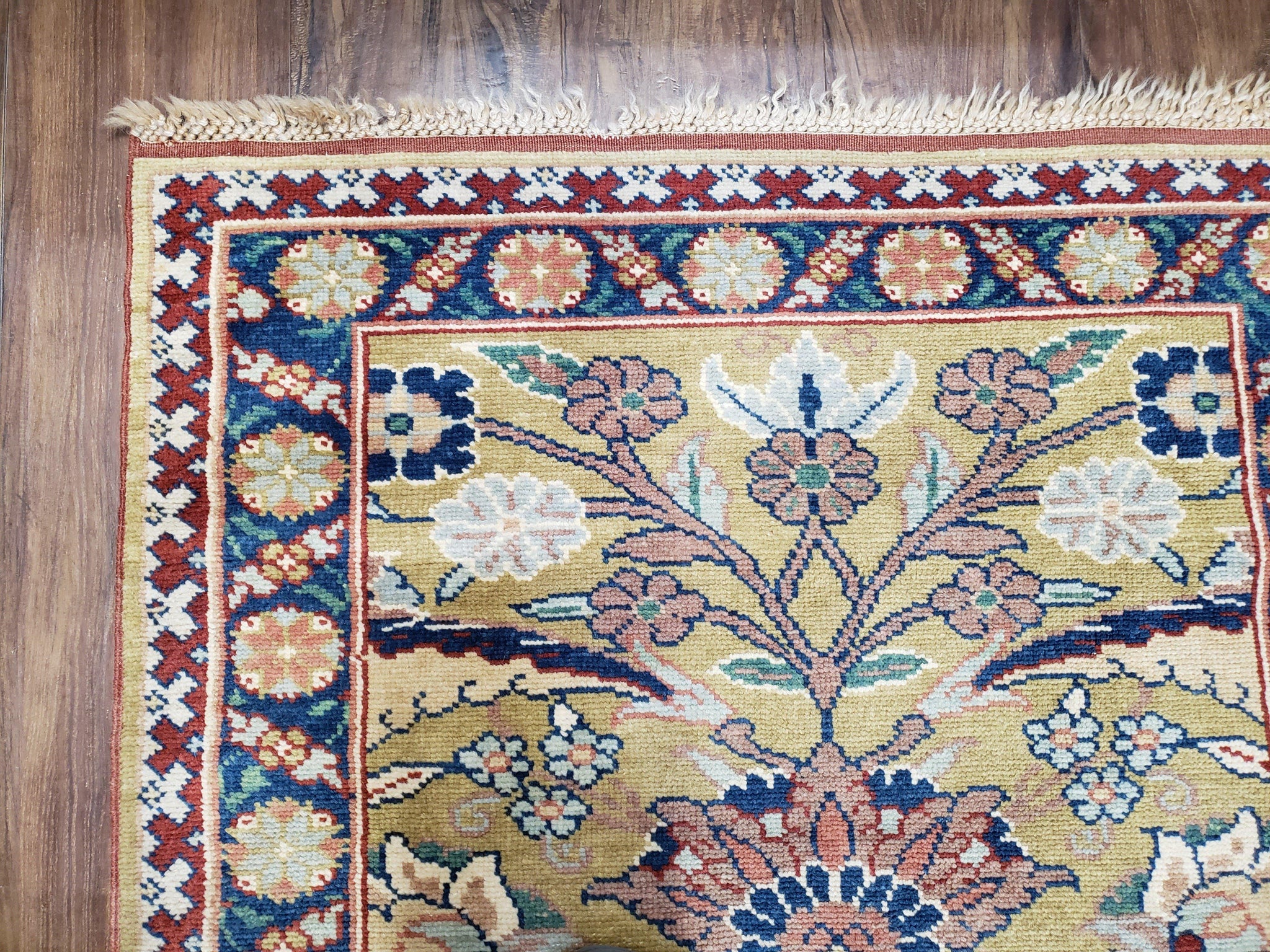 Hallway Runner Rug, Kitchen Runner, Sultanabad Hand Knotted Rug, Farmhouse Rug, 1950s Rug, Mahal Rug, Turkish Rug, Long Runner, Yellow by Jewel Rugs