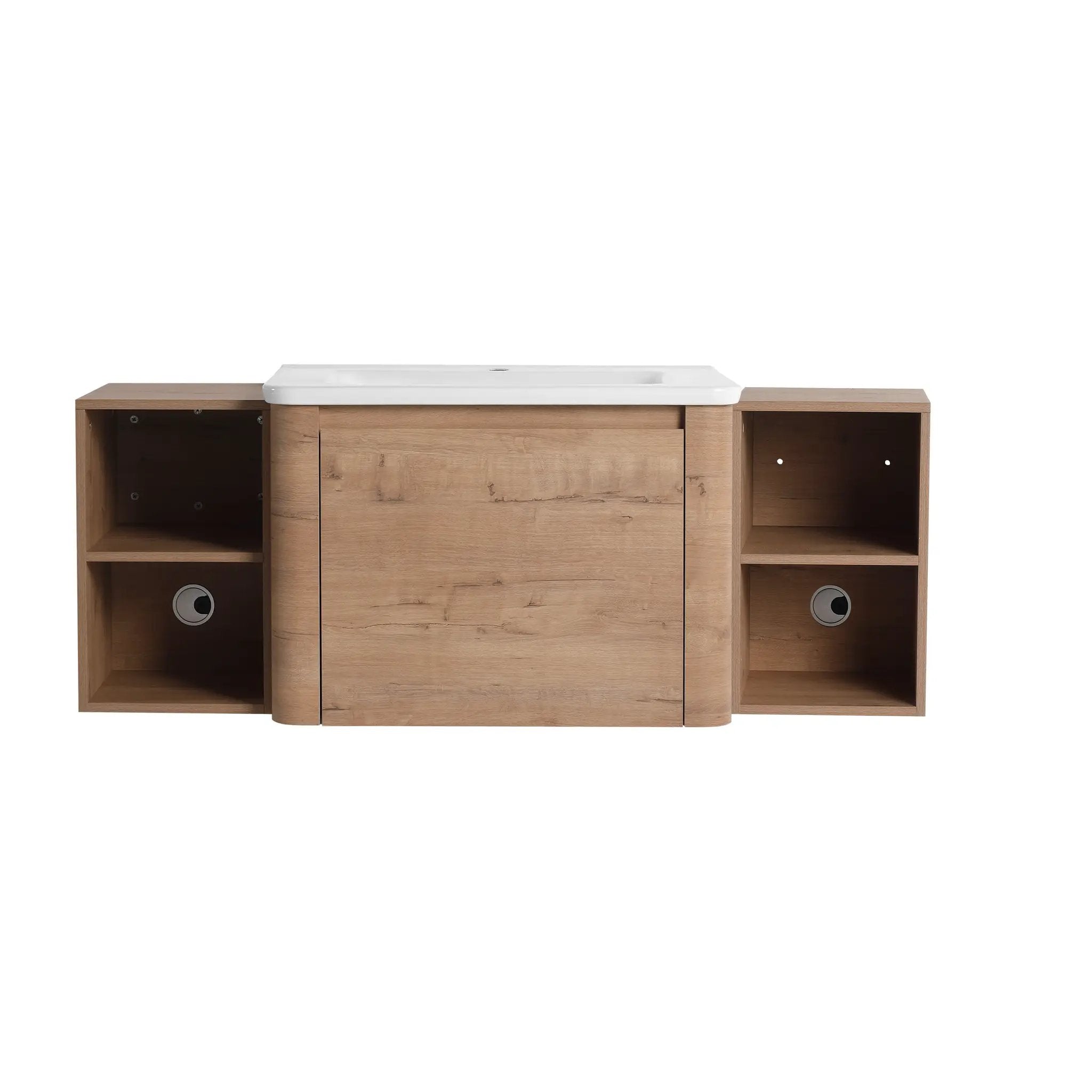 52" Wall-Mounted Bathroom Vanity with Ceramic Sink by HouseOfZazla