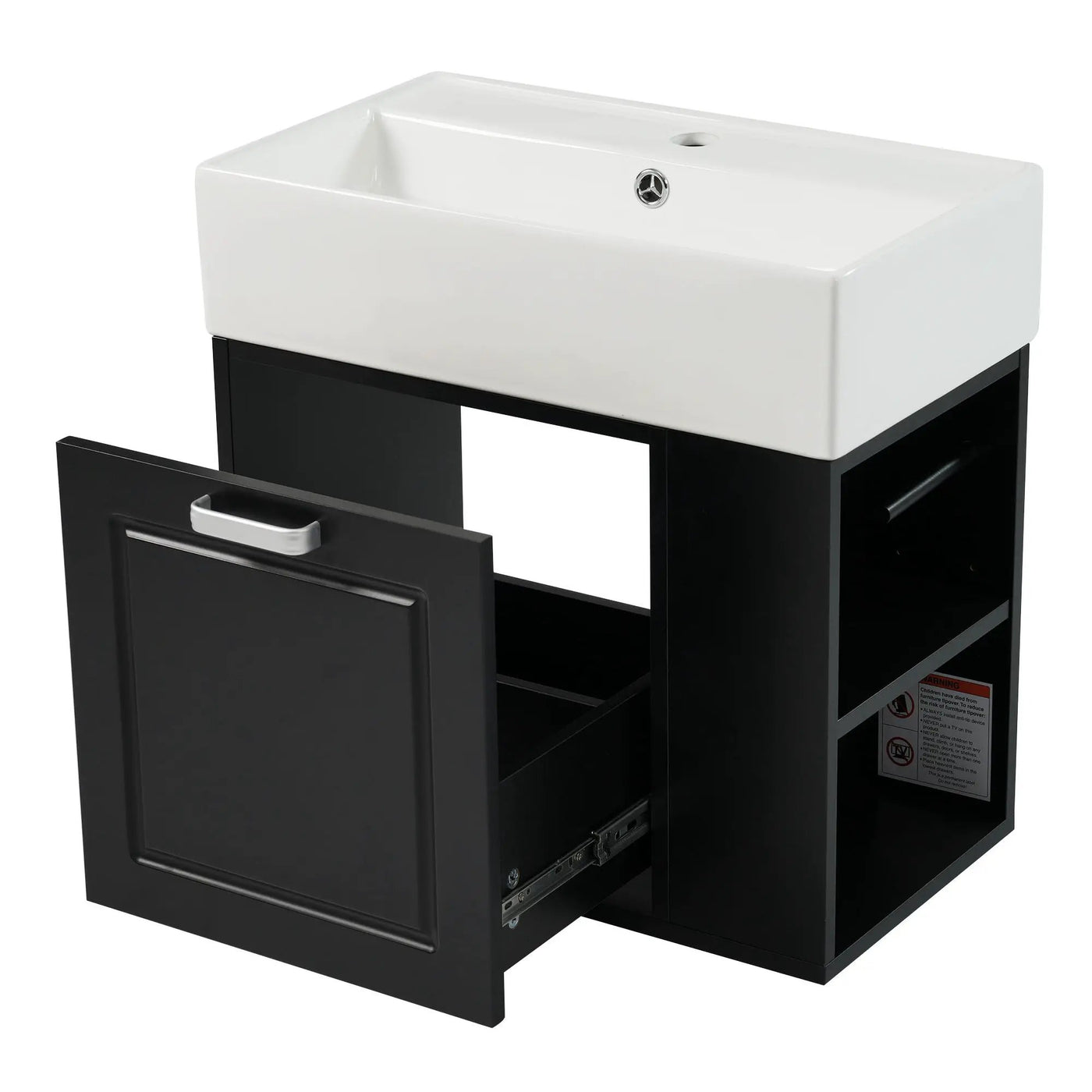 Modern Wall Mounted Bathroom Vanity With Sink by HouseOfZazla