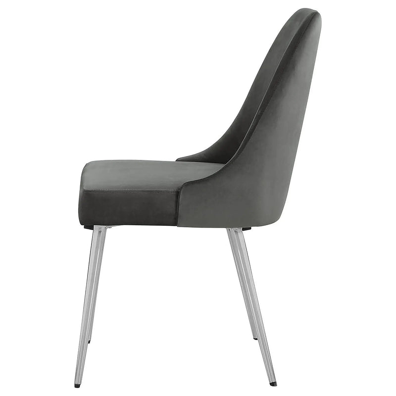 Cabianca Upholstered Dining Side Chair Grey (Set of 2) by Unique Piece Furniture