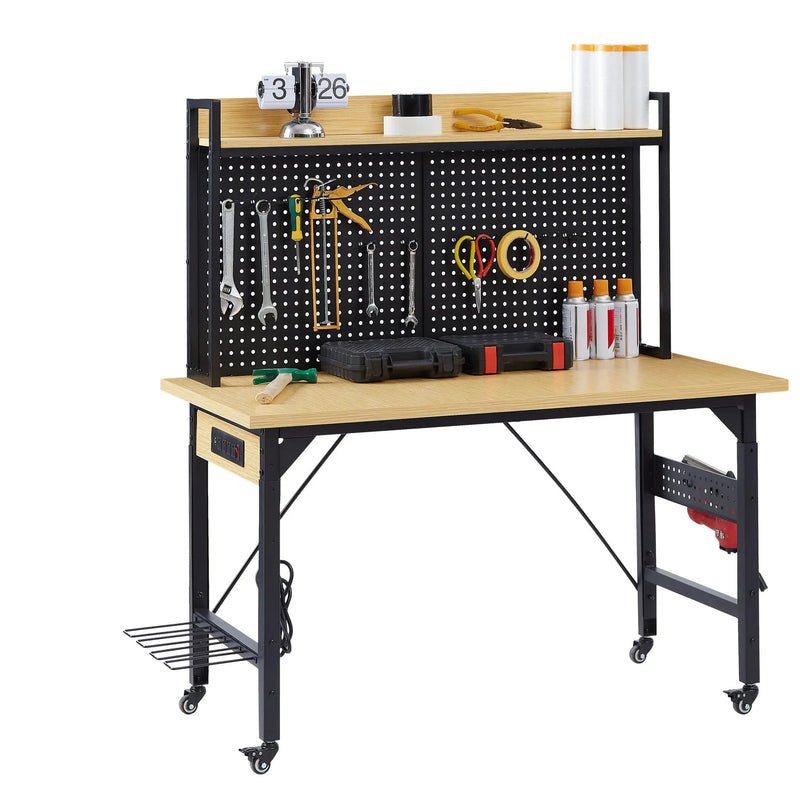 48" Adjustable Workbench with Pegboard by HouseOfZazla