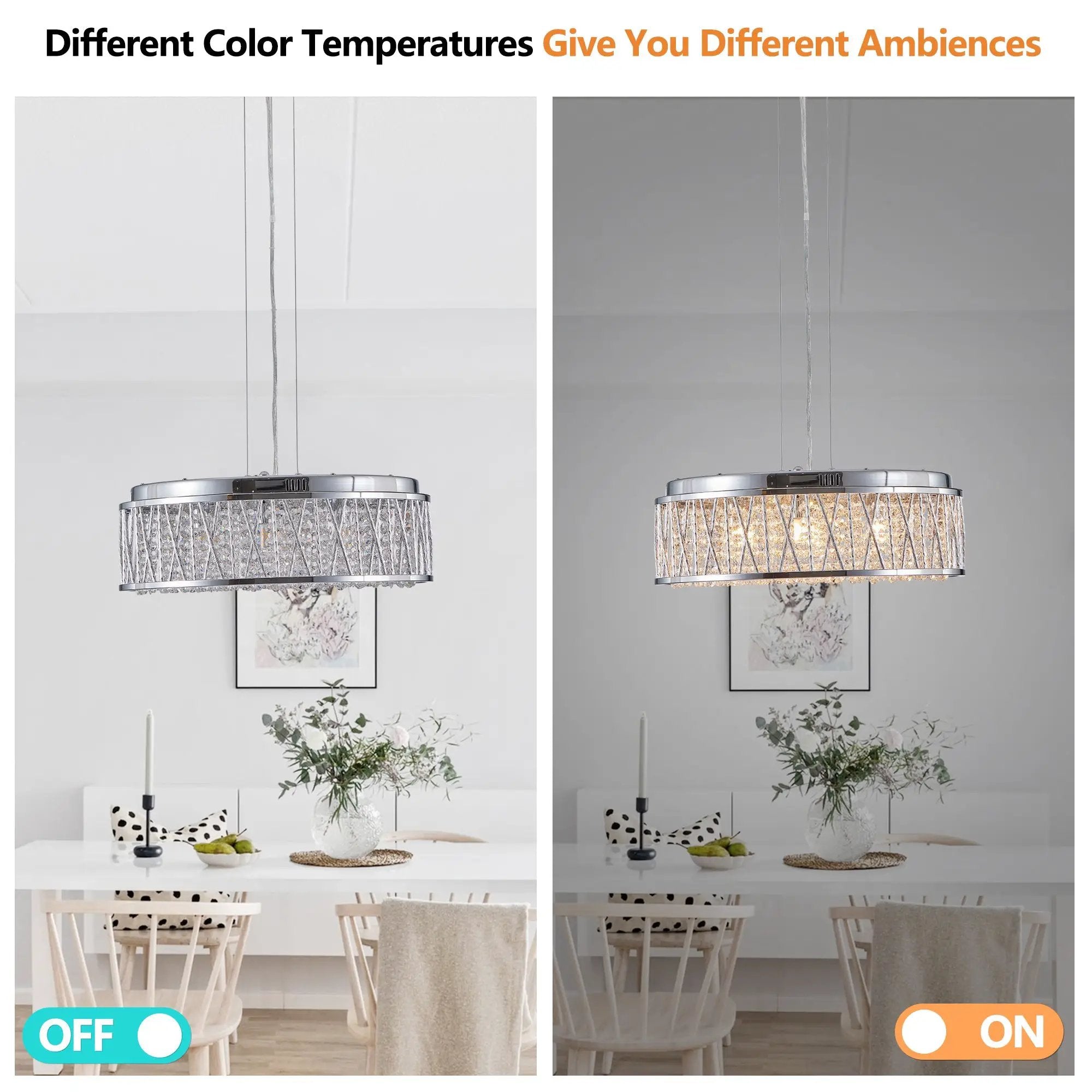 Modern Crystal Chandelier - 19 Inches by HouseOfZazla