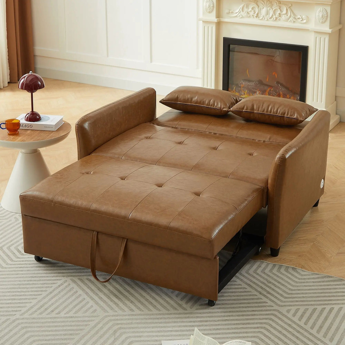 Convertible Sleeper Sofa Bed With 3 USB Ports by HouseOfZazla
