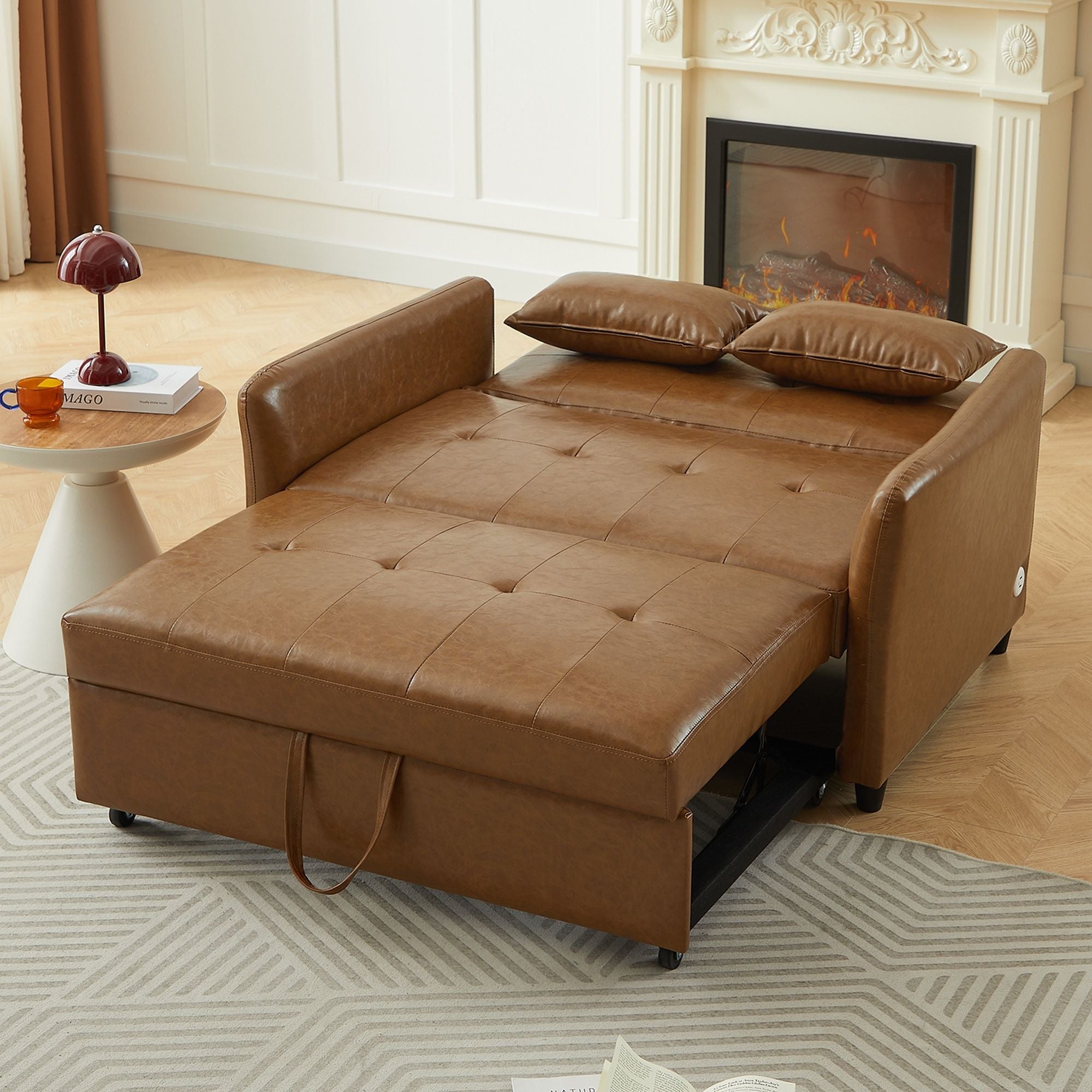 Convertible Sleeper Sofa Bed With 3 USB Ports by HouseOfZazla