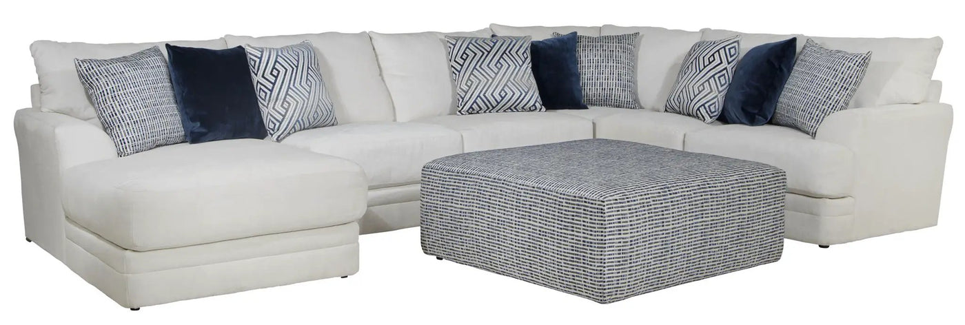 Polaris - Sectional With Comfort Coil Seating, 9 Included Accent Pillows And Included Cocktail Ottoman by Unique Piece Furniture