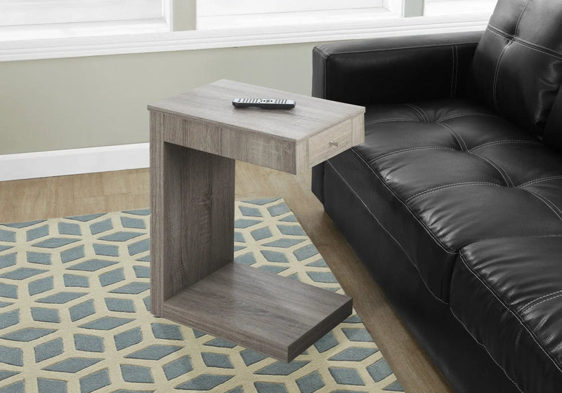 Accent Table, C-Shaped Contemporary & Modern - Taupe by HouseOfZazla