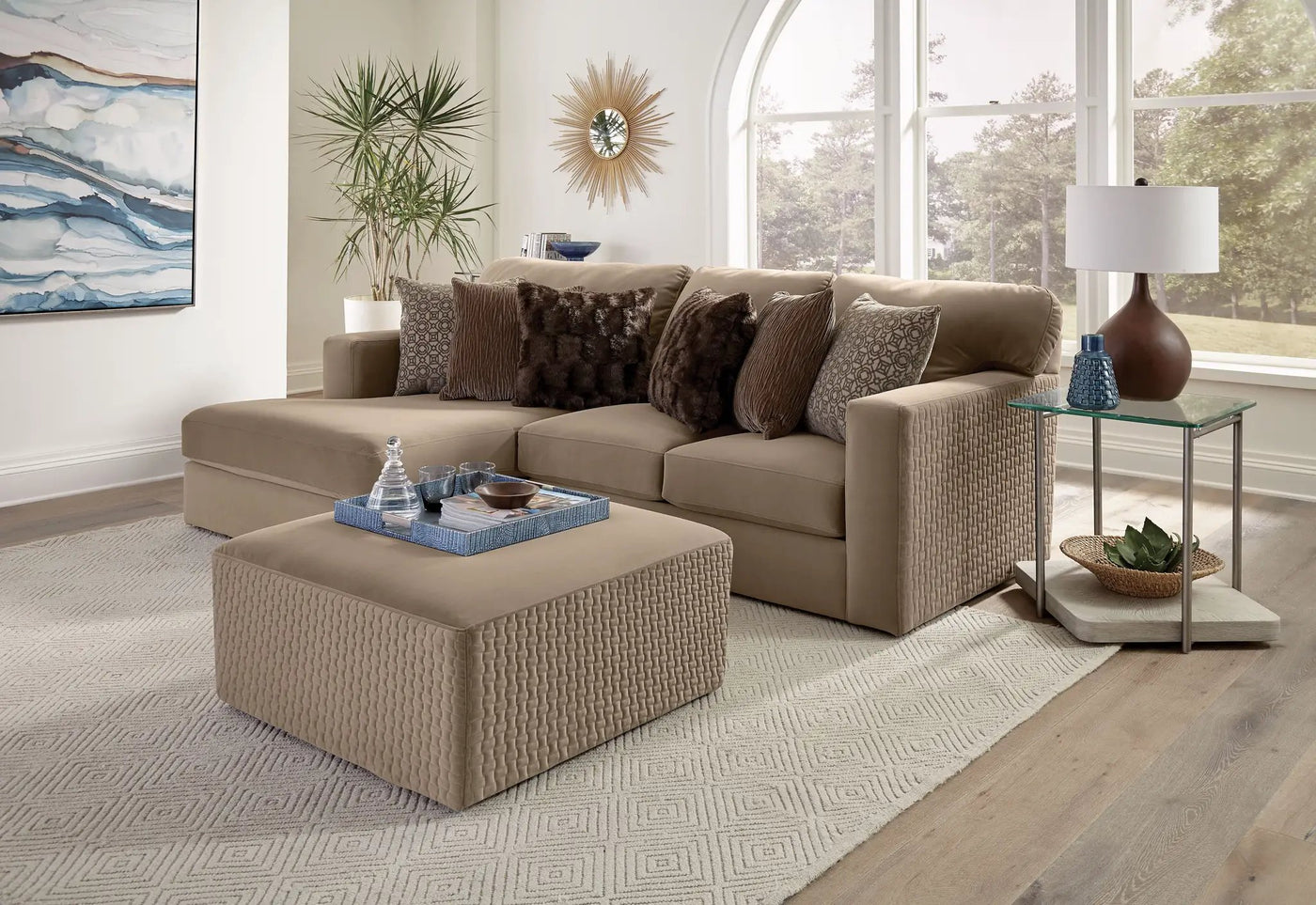 Carlsbad Modular Sectional - Cocktail Ottoman by Unique Piece Furniture