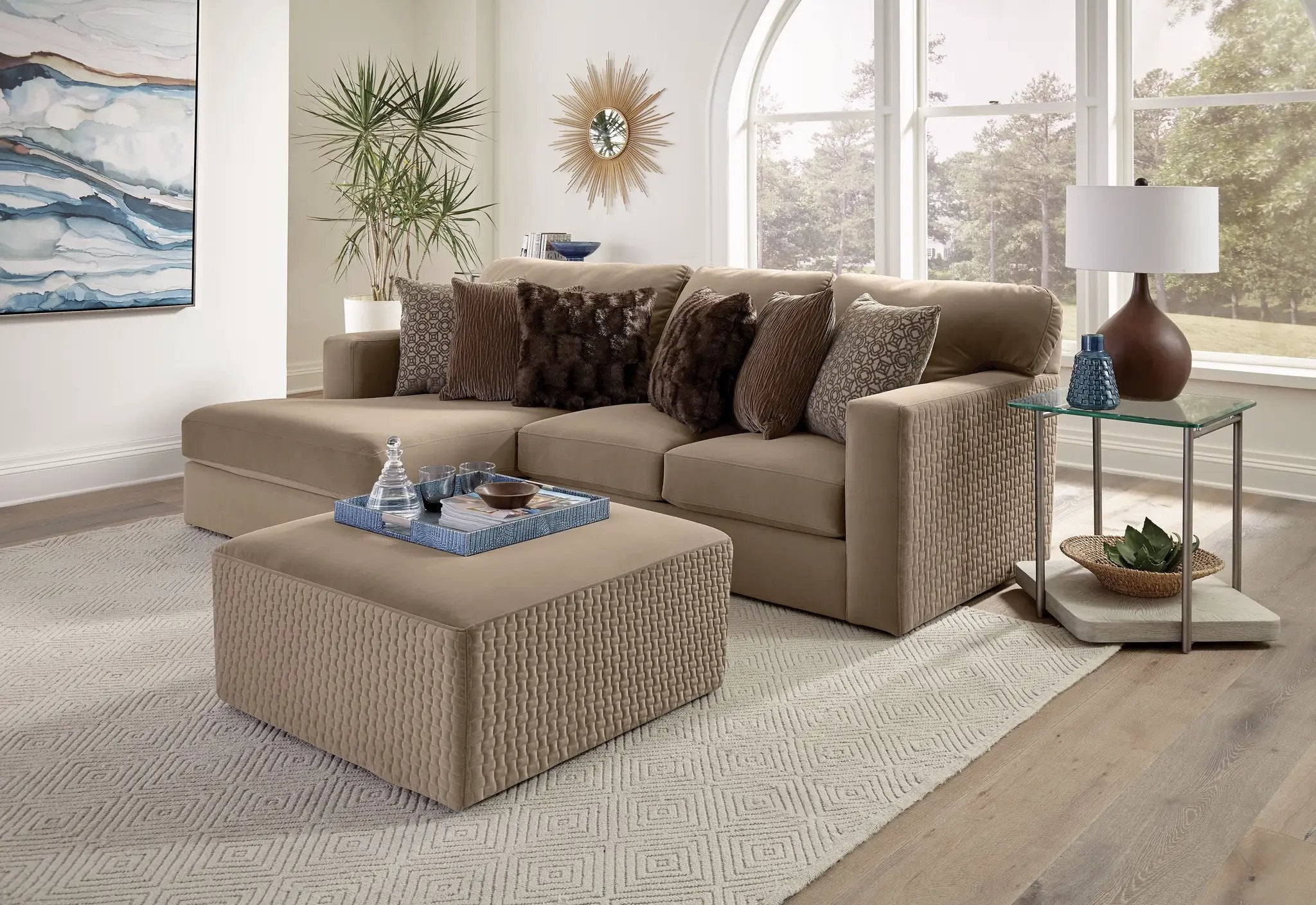 Carlsbad Modular Sectional - Cocktail Ottoman by Unique Piece Furniture
