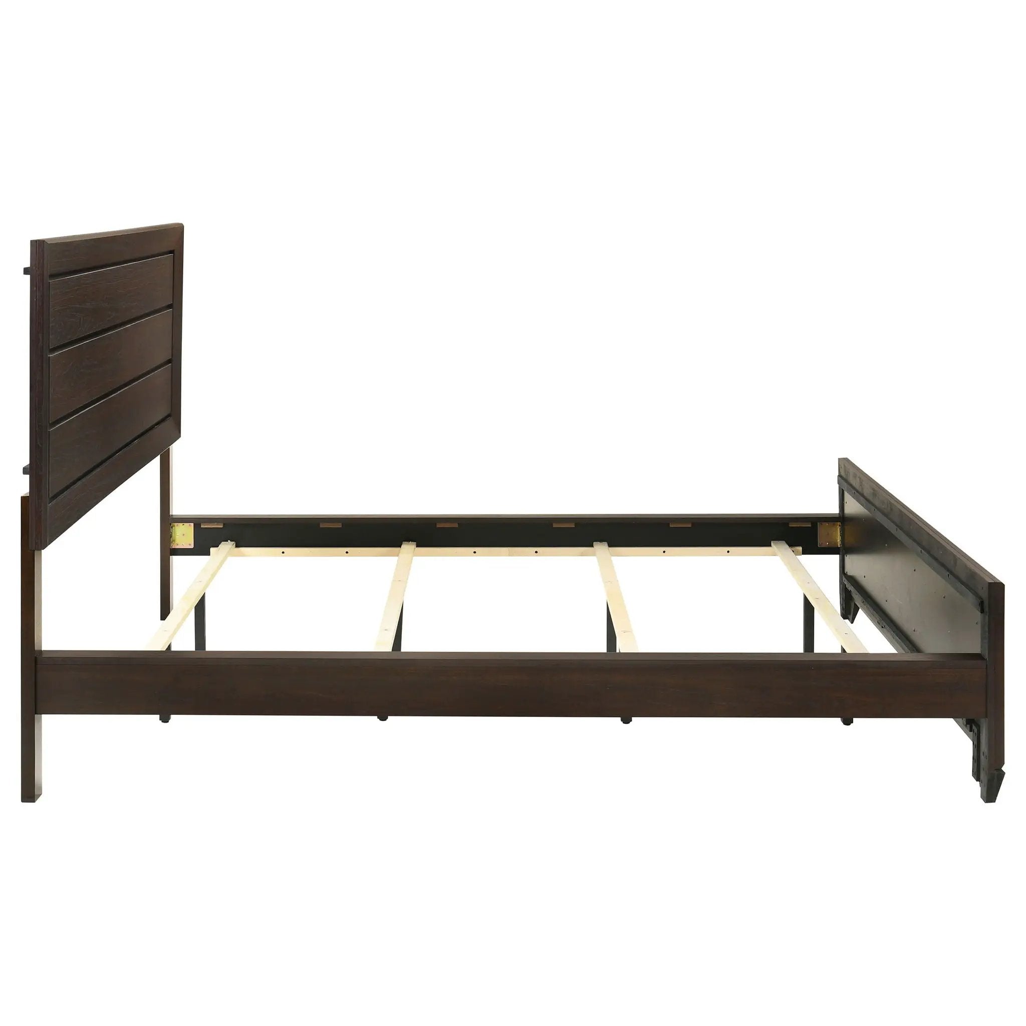 Kauffman Wood California King Panel Bed Dark Cocoa by Unique Piece Furniture