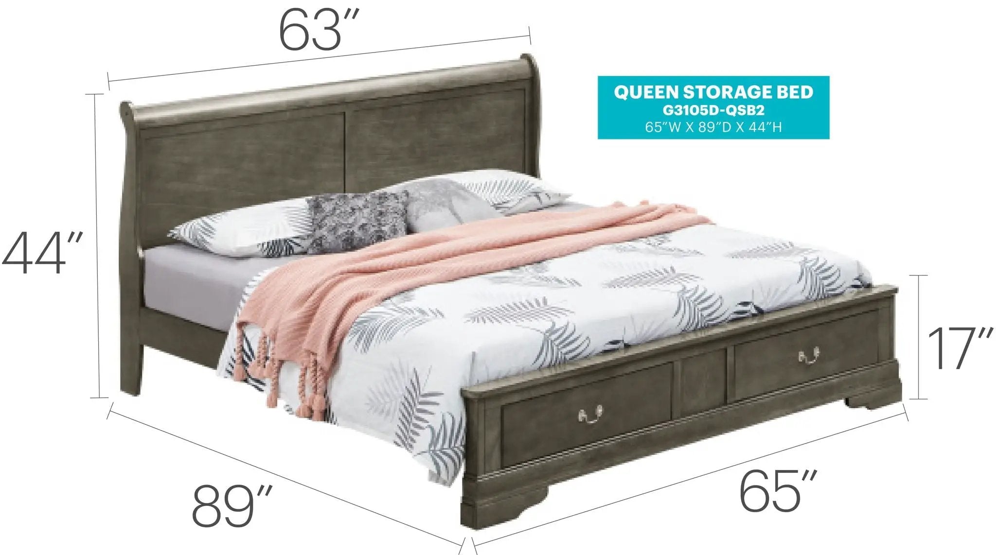 Upholstered Panel Sleigh Bed Design by Unique Piece Furniture