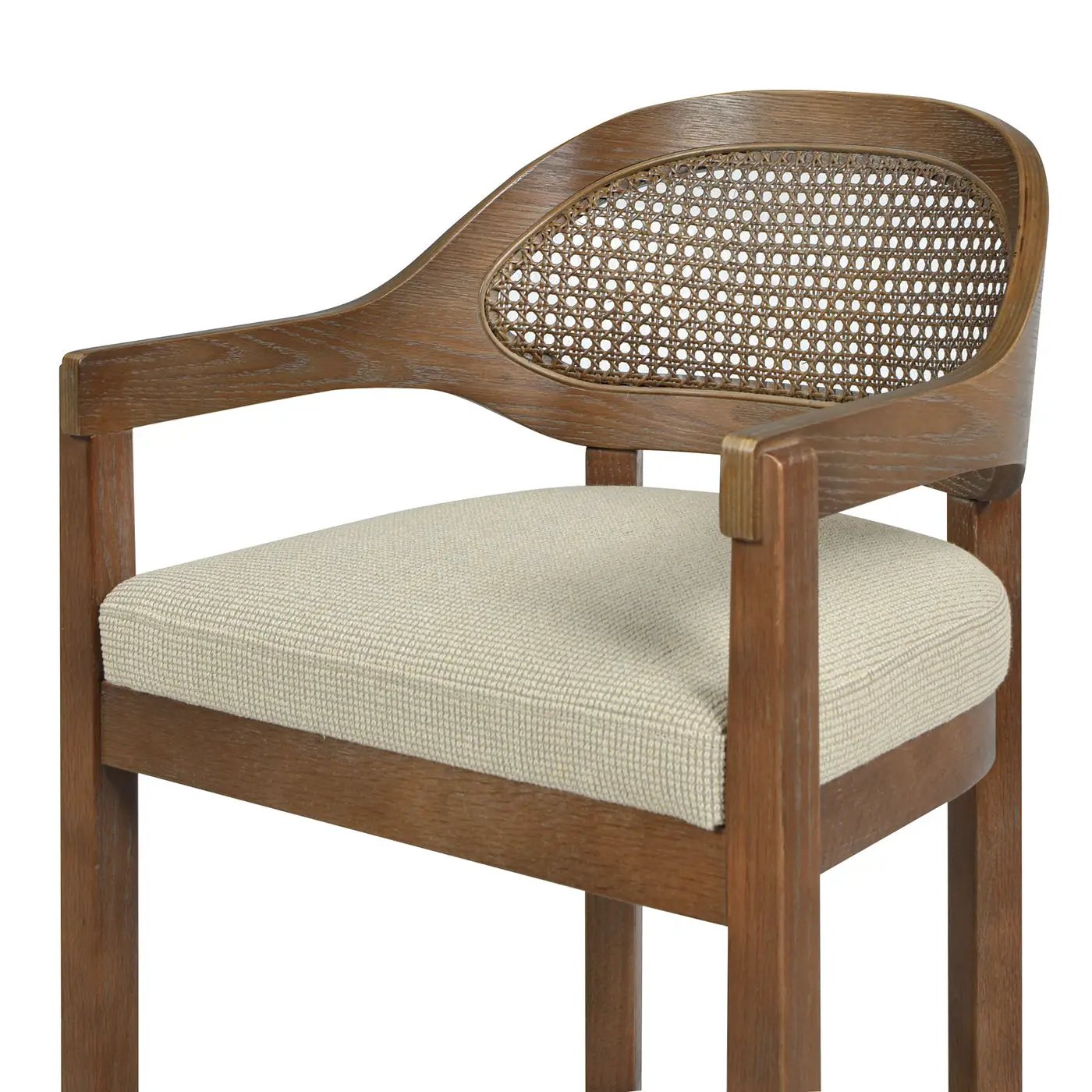 Americana - Mid-Century Modern Cane Back Counter Stool by HouseOfZazla