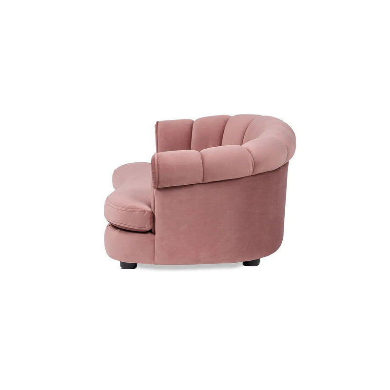 Halle 35.5" Rolled-Arm Dog Bed with Channel-Tufted Back by HouseOfZazla