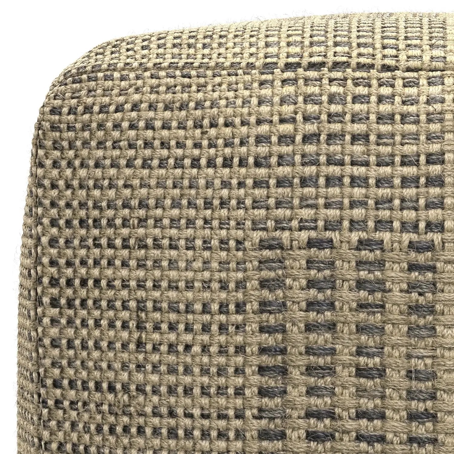 Delilah - Square Woven Pouf - Natural by Unique Piece Furniture