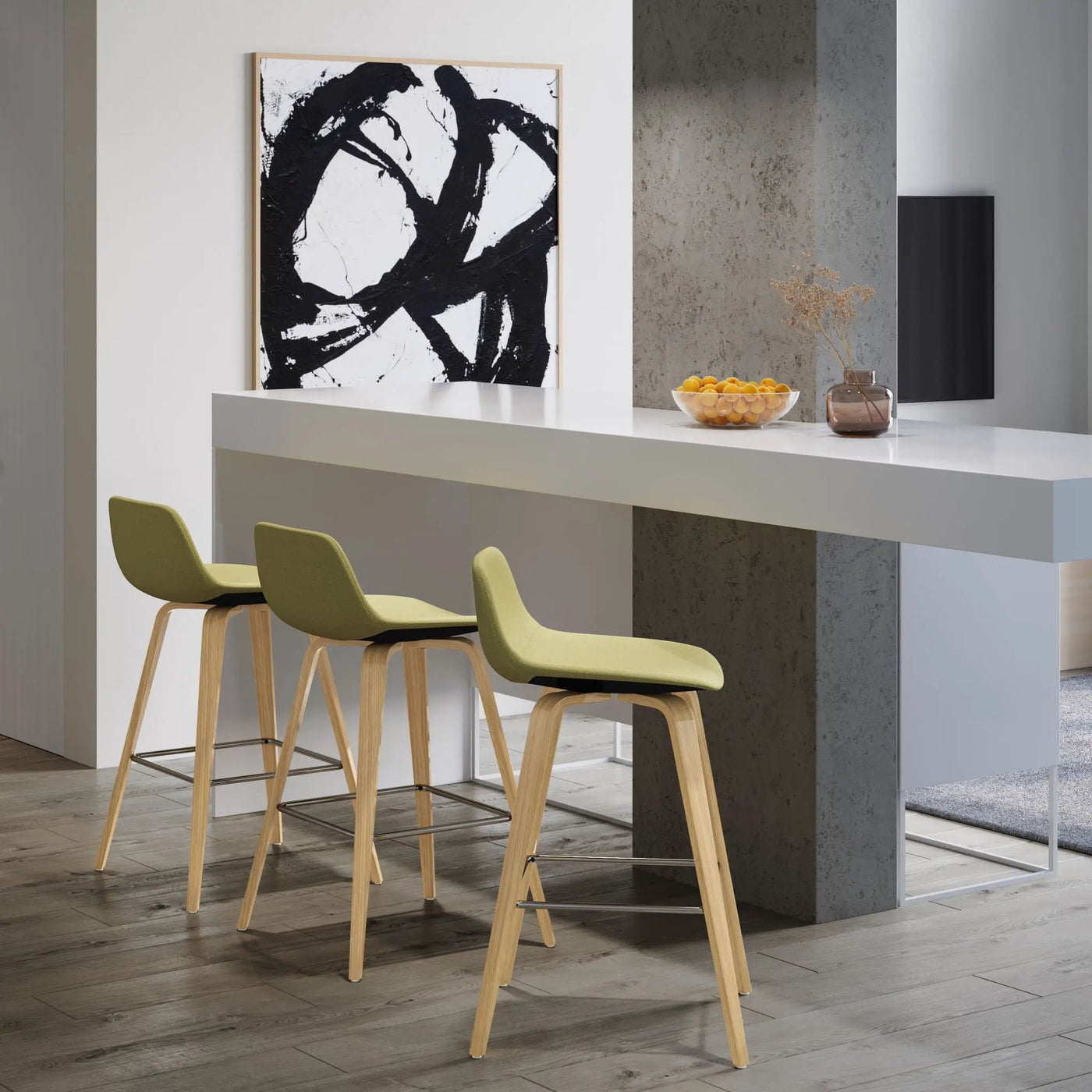 Randolph Bentwood - Upholstered Counter / Bar Height Stool (Set of 2) by HouseOfZazla