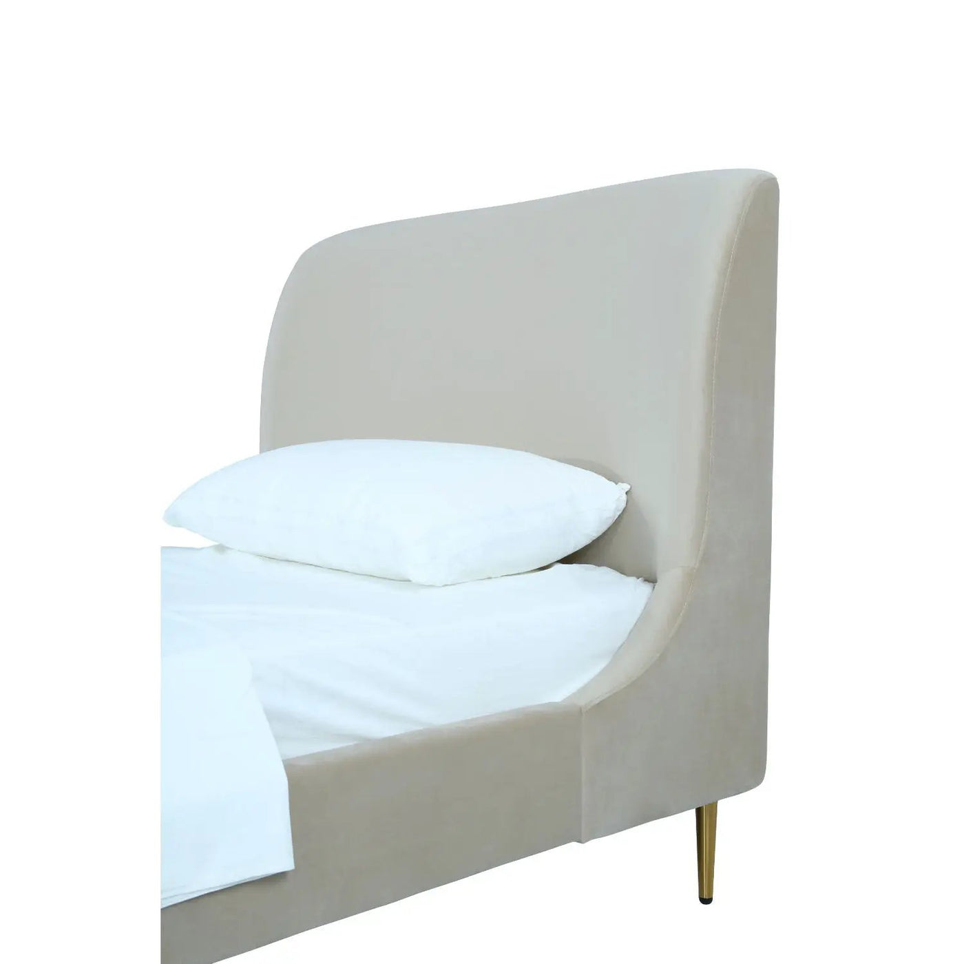 Mid-Century Modern Upholstered Bed With Curved Headboard by HouseOfZazla