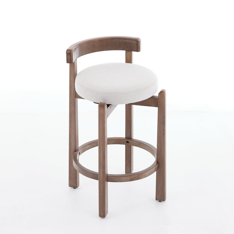 Set of 2 Swivel Counter Stools with Mid-Century Modern Design by HouseOfZazla