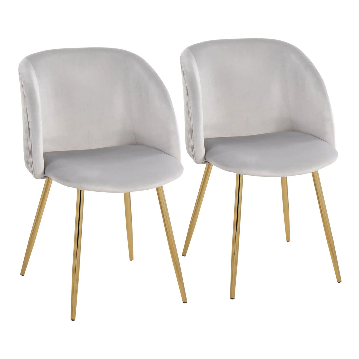 Fran - Pleated Waves Contemporary Chair (Set of 2) by HouseOfZazla