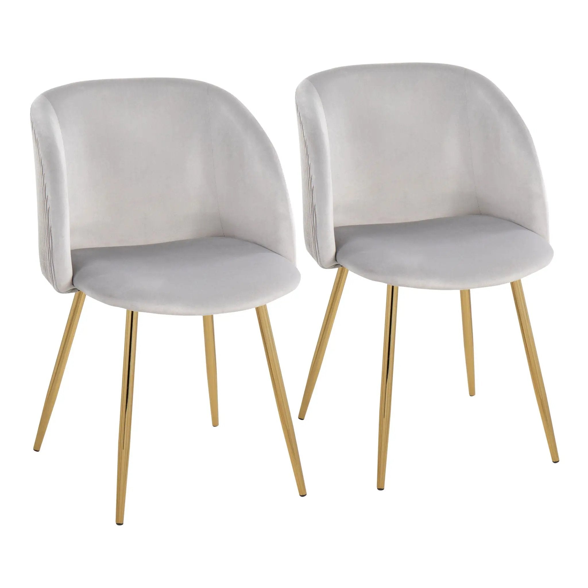 Fran - Pleated Waves Contemporary Chair (Set of 2) by HouseOfZazla