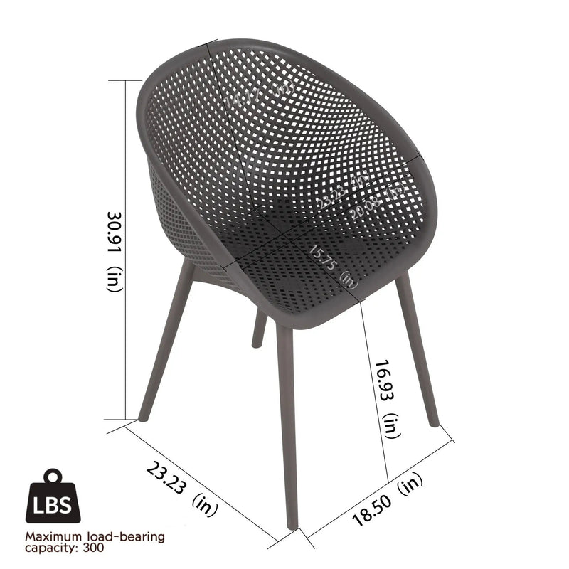 4 Pack Lounge Chair Set With Long Table by Unique Piece Furniture