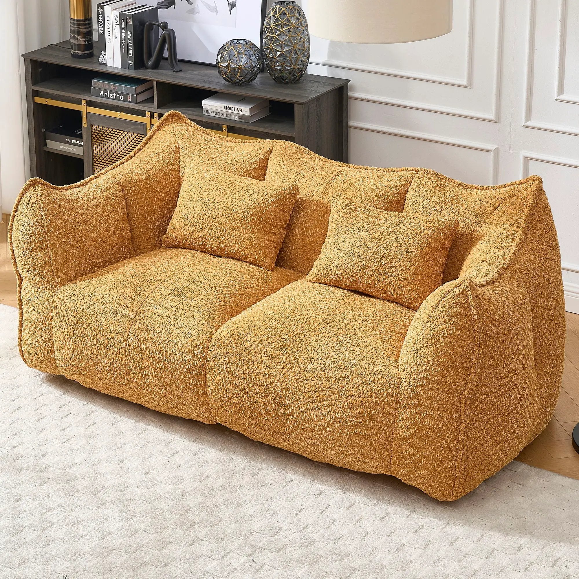 Comfortable Dual Beanbag Chair With High Resilience Foam Core For 2 People by HouseOfZazla