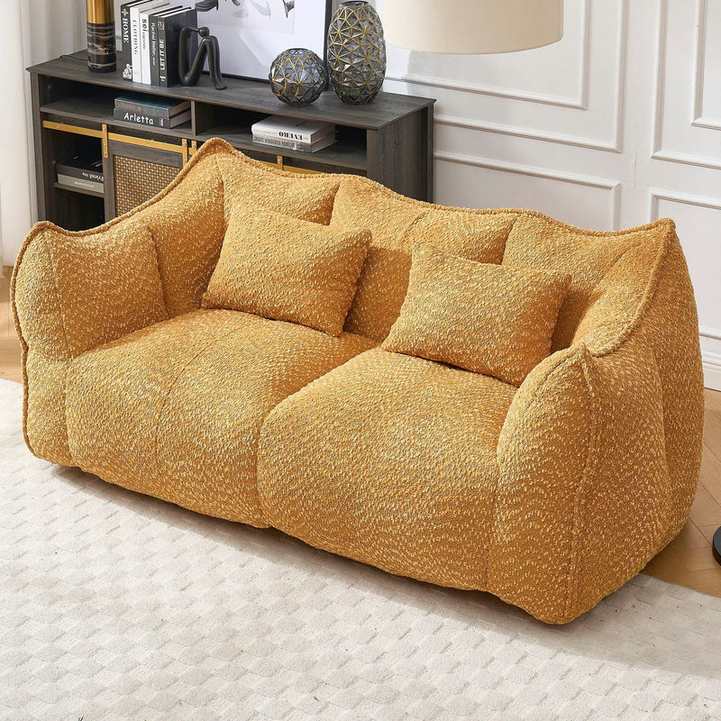 Comfortable Dual Beanbag Chair With High Resilience Foam Core For 2 People by HouseOfZazla