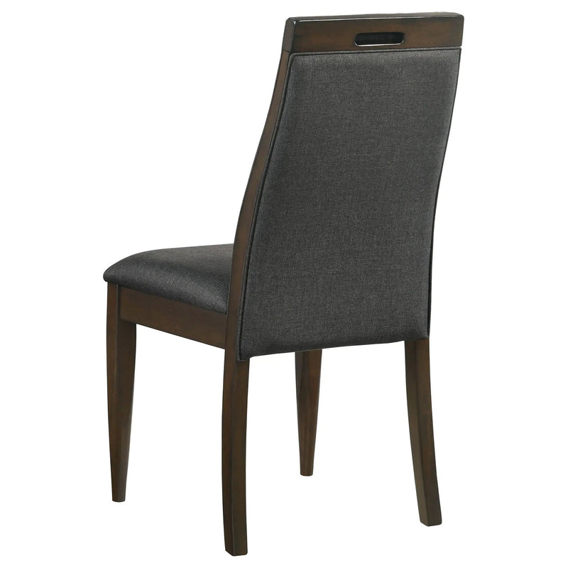 Wes Upholstered Dining Side Chair Dark Walnut (Set of 2) by Unique Piece Furniture
