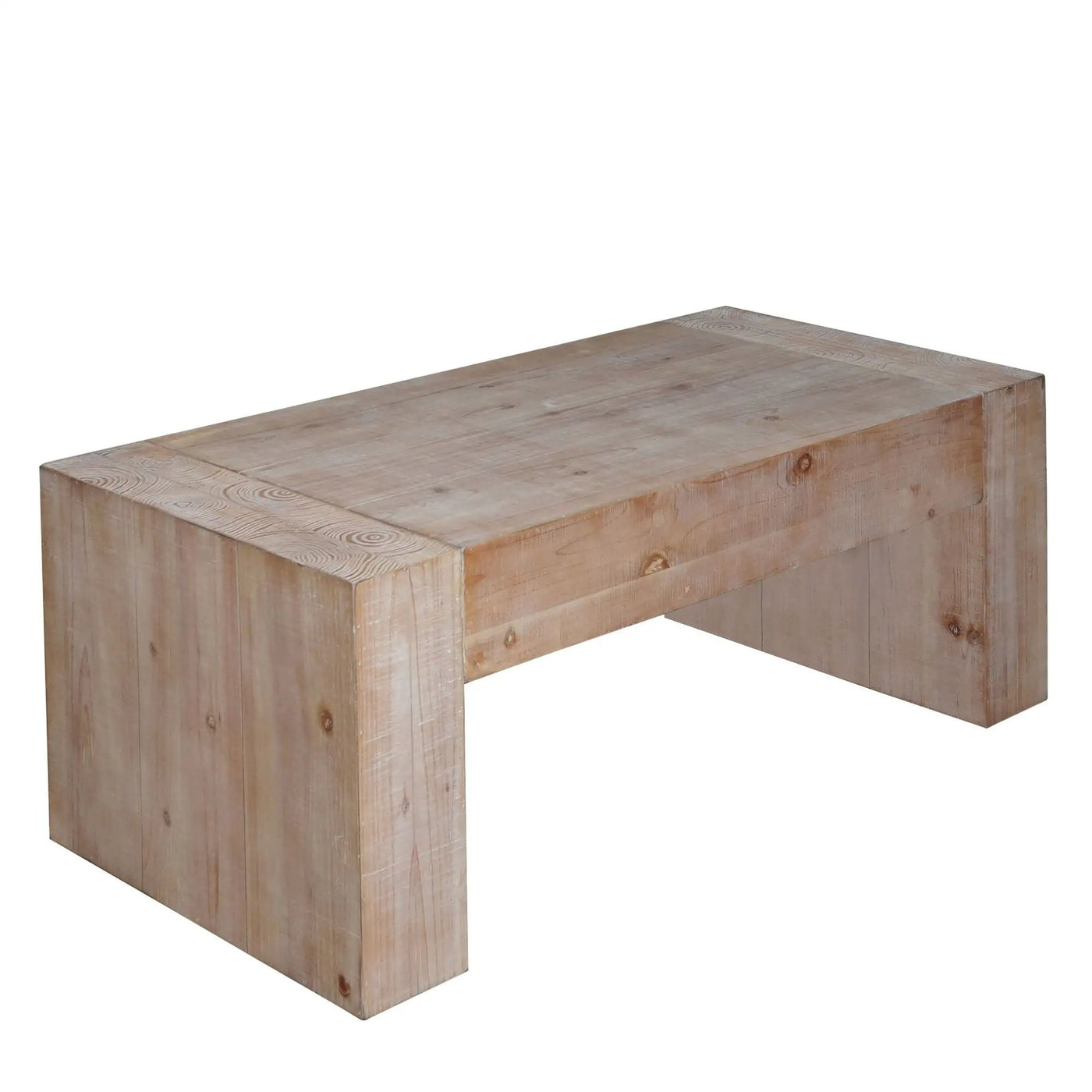 Modern Farmhouse Living Room Block Leg Coffee Table by HouseOfZazla