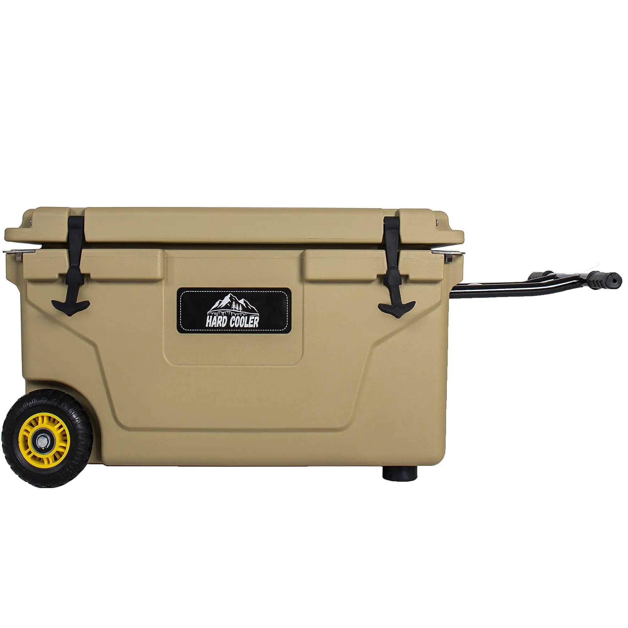 65 Quart Khaki Cooler - Ultra-Tough Hard Shell Ice Chest by HouseOfZazla