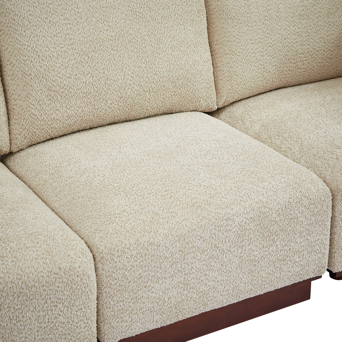 Boucle Modular Sectional Sofa with Deep Ergonomic Seating - Velora 88.5 in., photo 9 of 10