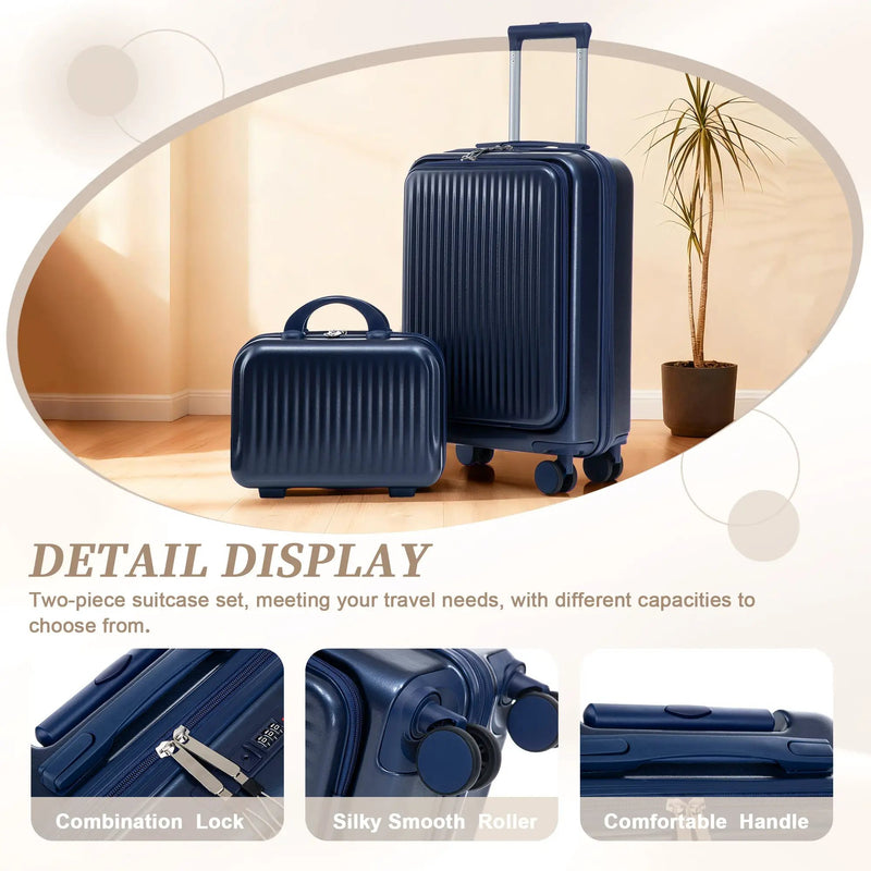 14'/20' 2-Piece ABS Spinner Wheel Luggage Set by HouseOfZazla