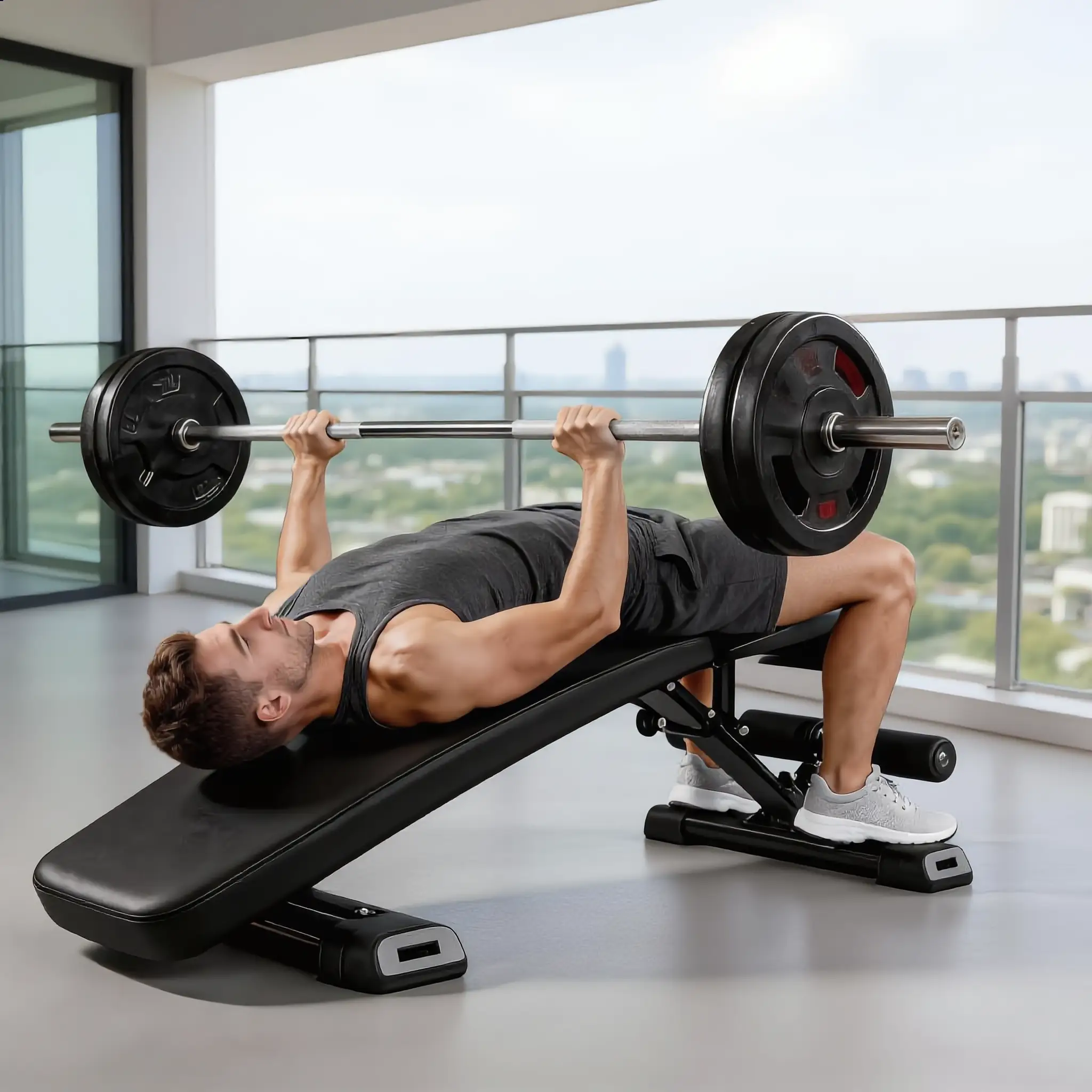 Adjustable Weight Bench with Resistance Bands by HouseOfZazla