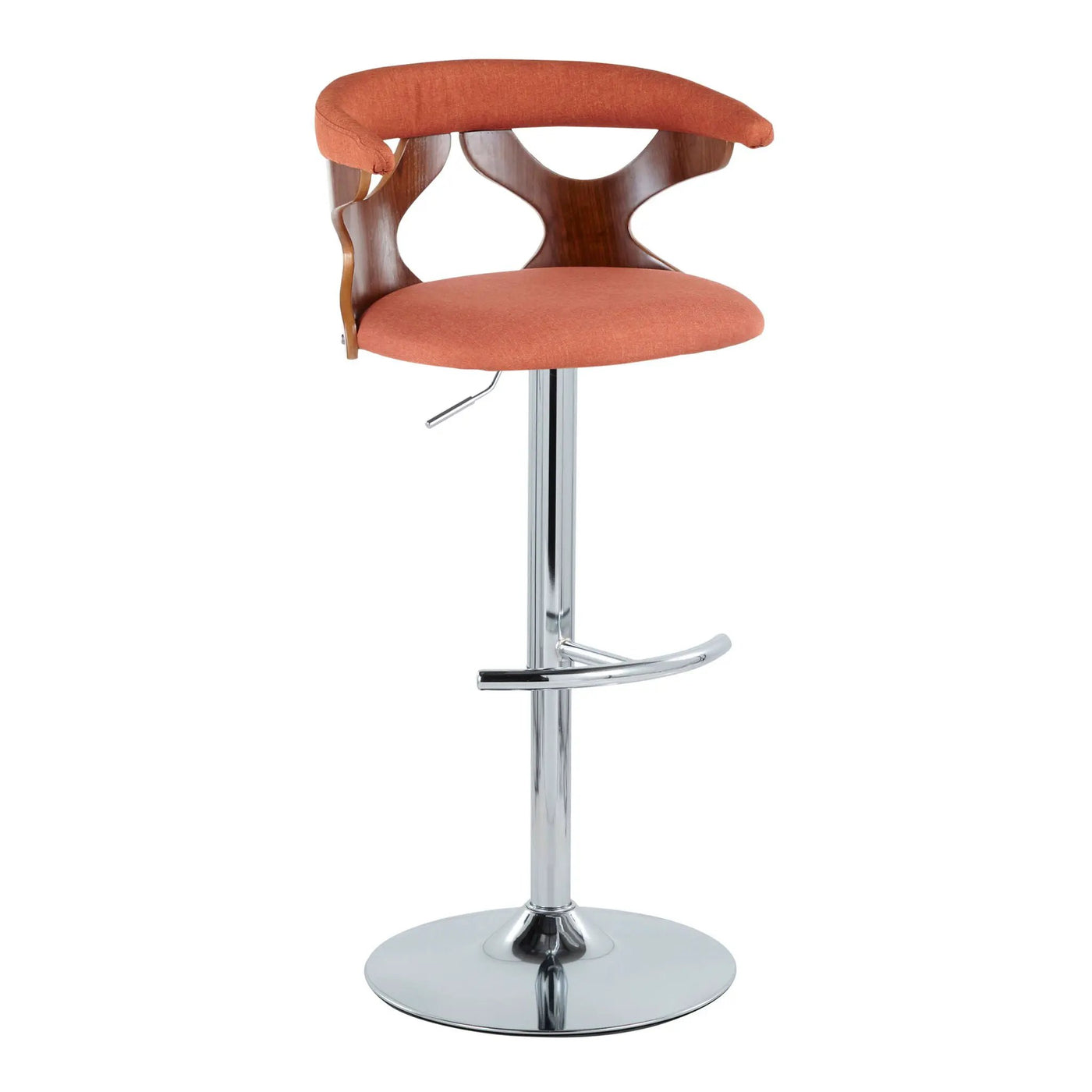 Gardenia - Mid Century Modern Adjustable Barstool With Swivel With Rounded T Footrest (Set of 2) by HouseOfZazla