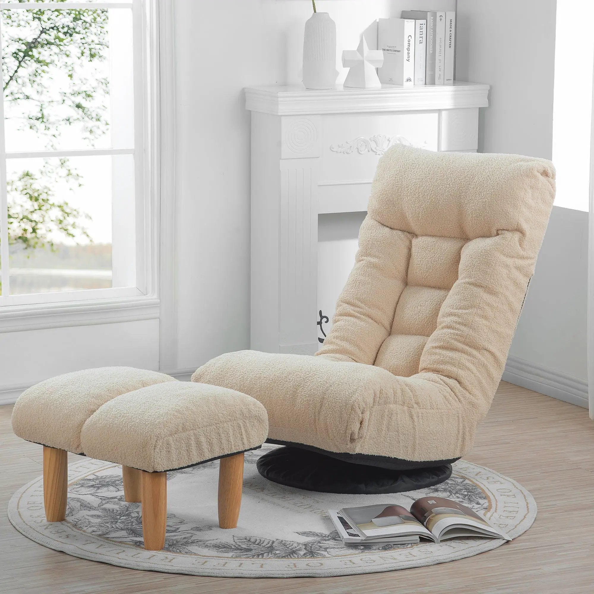 Adjustable Japanese Reclining Floor Chair Sofa With Metal Frame For Living Room by HouseOfZazla