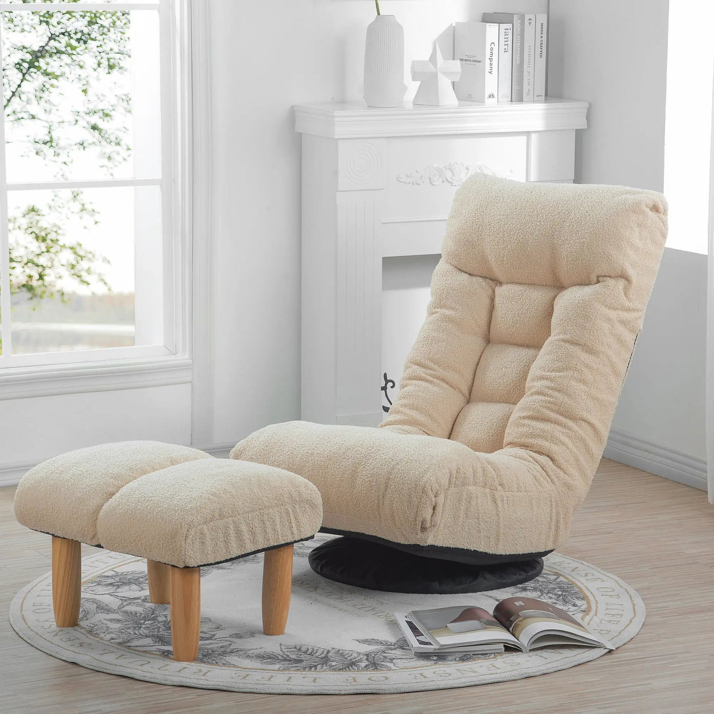 Adjustable Japanese Reclining Floor Chair Sofa With Metal Frame For Living Room by Unique Piece Furniture