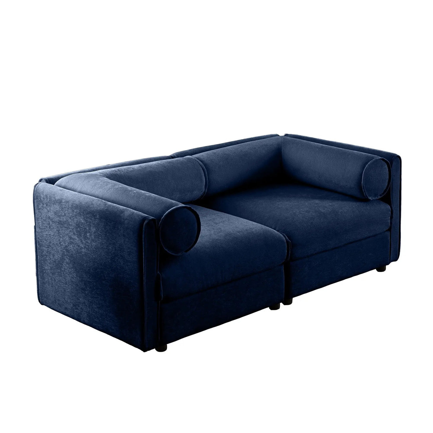 Stylish Sofa With Storage Seat And Cylindrical Backrest by Unique Piece Furniture