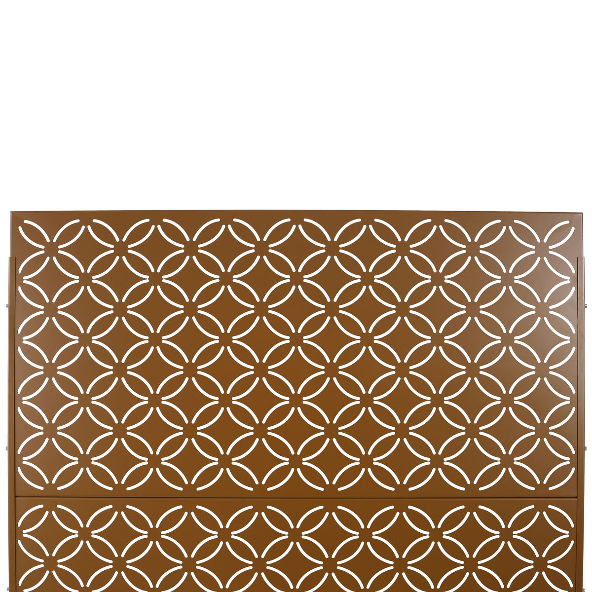 Metal Decorative Privacy Screen with Rust-Resistant Steel - Brown, photo 6 of 11