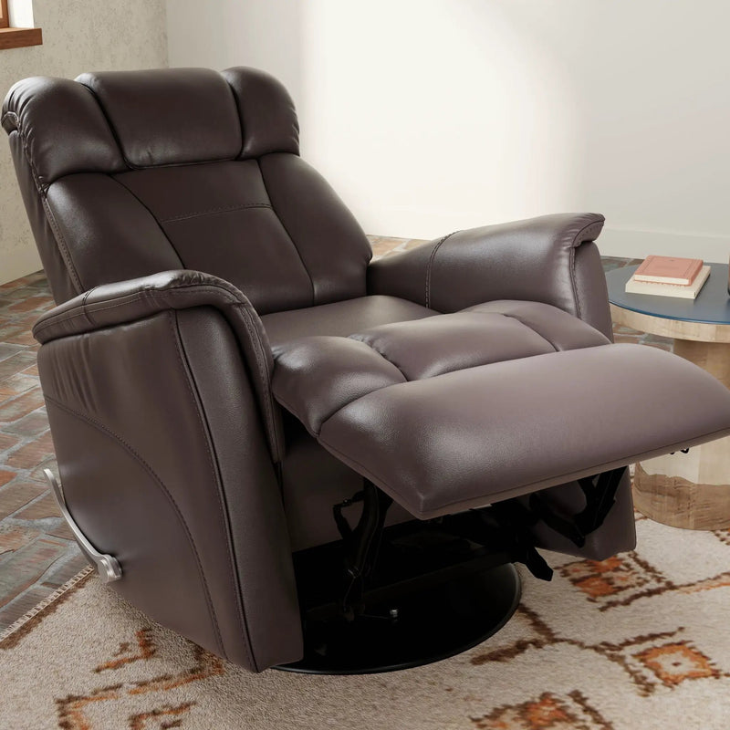 Bentley - Swivel Glider Recliner With Manual Adjustable Headrest & Footrest by Unique Piece Furniture